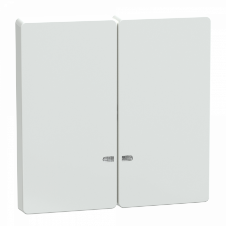 D-Life - enjoliveur pour commande double avec voyant - blanc lotus