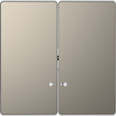 D-Life - enjoliveur pour commande double avec voyant - métal nickel