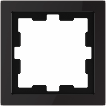 D-Life - cadre de finition - verre - noir - 1 poste
