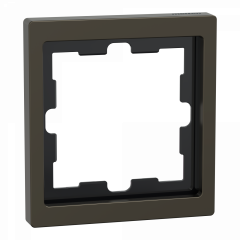 D-Life - cadre de finition - métal - mocca - 1 poste