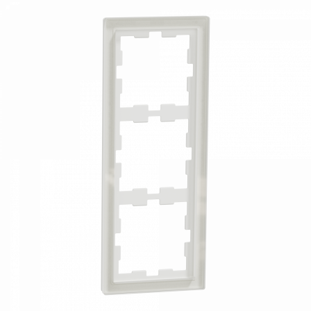 D-Life - cadre de finition - verre - blanc - 3 postes
