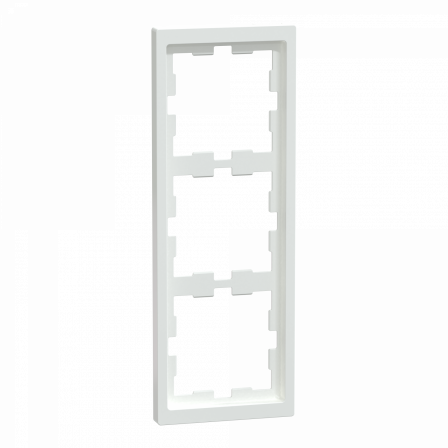 D-Life - cadre de finition - blanc lotus - 3 postes