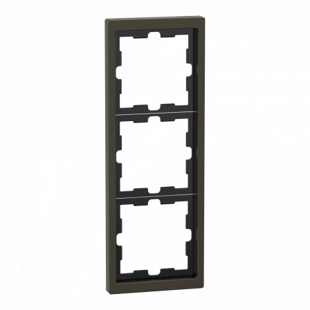 D-Life - cadre de finition - métal - mocca - 3 postes