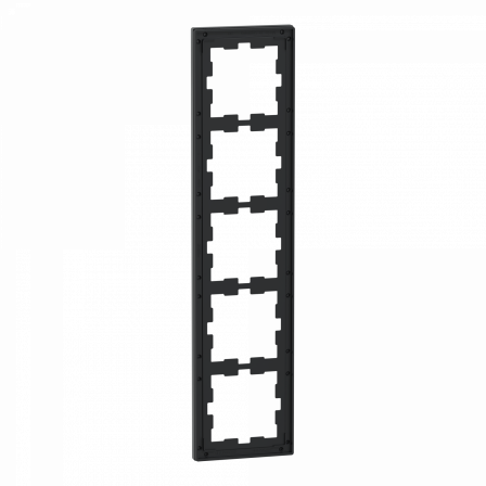 D-Life - cadre de finition - verre - noir - 5 postes