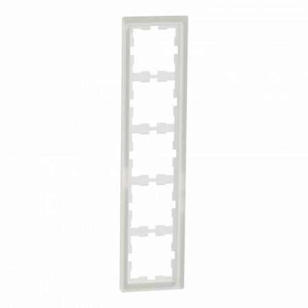 D-Life - cadre de finition - verre - blanc - 5 postes