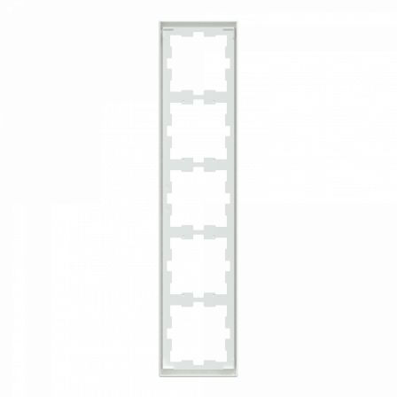 D-Life - cadre de finition - blanc lotus - 5 postes