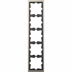 D-Life - cadre de finition - métal - nickel - 5 postes