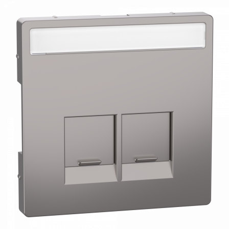 Enjo étiquette RJ45x2 nickel