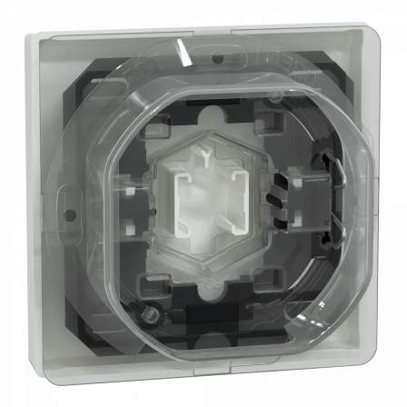 D-Life - enjoliveur pour commande simple IP44 avec joint - blanc lotus