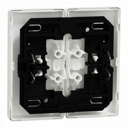 D-Life - enjoliveur pour commande double sans marquage - blanc nordic mat