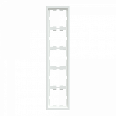 D-Life - cadre de finition - blanc lotus - 5 postes