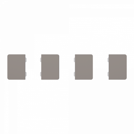 SpaceLogic KNX - D-Life - Dynamique - 4 touches petites - Métal - Nickel