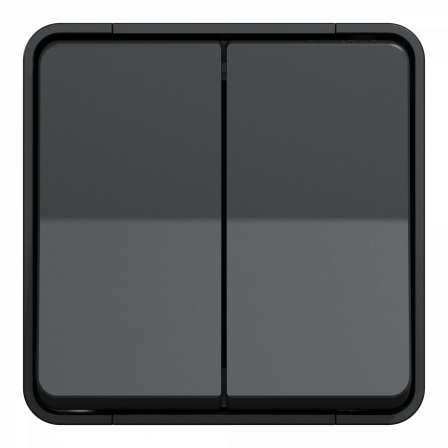 Mureva Styl - Double va et vient - saillie - IP55 - IK08 - connexion auto - gris