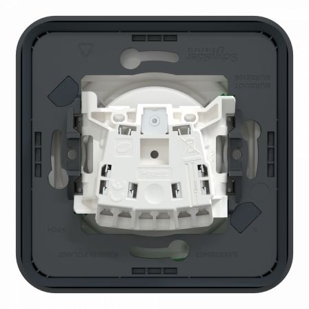 Mureva Styl - Prise courant 2P+T - compl encastré - IP55 IK08 - conn auto - gris