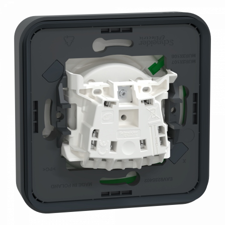 Mureva Styl - Prise courant 2P+T - compl encastré - IP55 IK08 - conn auto - gris