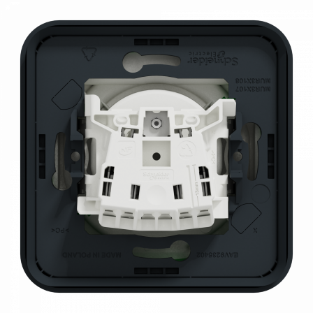 Mureva Styl - Prise courant 2P+T renforcée pour VE - IP55 IK08 - encastre - gris