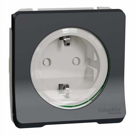 Mureva Styl - PC 2P+T schuko - composable - IP55 - IK08 - connexion auto - gris