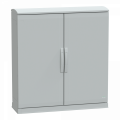 PanelSeT - Armoire polyester socle + toit 1000x1000x320 - IP44 Ral 7035