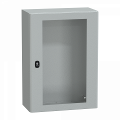 PanelSeT S3D - Enveloppe acier - H700xL500xP250 + porte vitrée