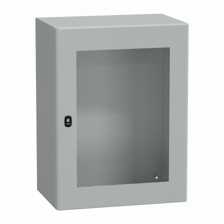 PanelSeT S3D - Enveloppe acier - H800xL600xP400 - porte vitrée