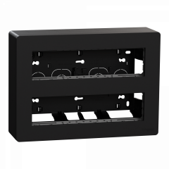 Unica - boîte de concentration saillie complète - 2 rang de 8 mod - anthracite