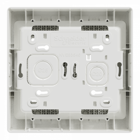 Unica - boîte de concentration saillie complète - 2 col de 4 mod - Blc antibact