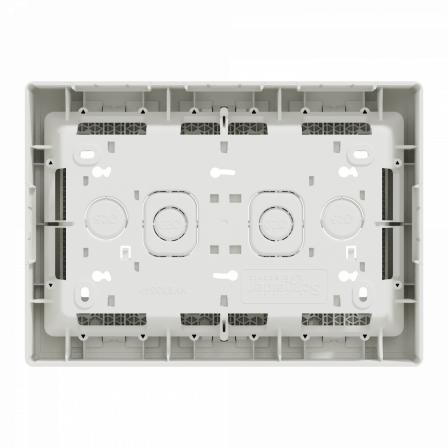 Unica - boîte de concentration saillie complète - 3 col de 4 mod - Blanc