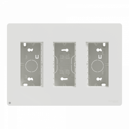 Unica - boîte de concentration saillie complète - 3 col de 4 mod - Blc antibact