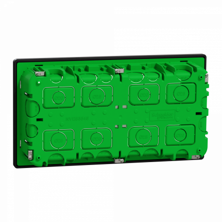 Unica - boîte de concentration encastrée complète - 2 rang de 10 mod - anthra