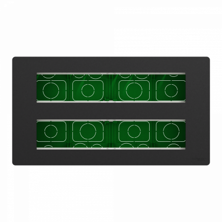 Unica - boîte de concentration encastrée complète - 2 rang de 10 mod - anthra