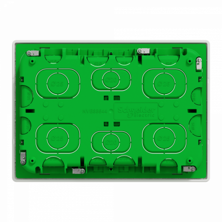 Unica - boîte de concentration encastrée complète - 2 rang de 8 mod - blanc anti