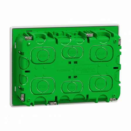 Unica - boîte de concentration encastrée complète - 2 rang de 8 mod - blanc anti