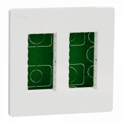 Unica - boîte de concentration encastrée complète - 2 col de 4 mod - Blanc