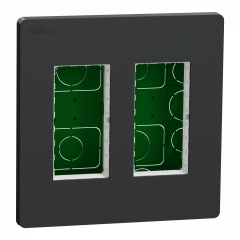 Unica - boîte de concentration encastrée complète - 2 col de 4 mod - Anthracite