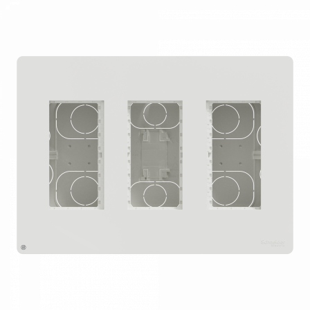 Unica - boîte de concentration encastrée complète - 3 col de 4 mod - Blc antibac