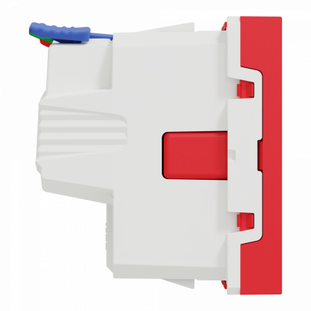 Unica - prise 2P+T - DE - connexion rapide - Rouge - méca seul