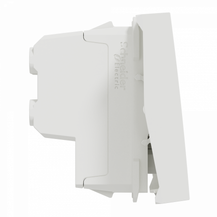 Unica - interrupteur bipolaire lumineux (indication) - 2 mod - Blanc - méca seul