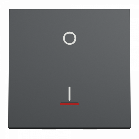 Unica - interrupteur bipolaire lumineux (indication) - 2 mod - Anthr - méca seul
