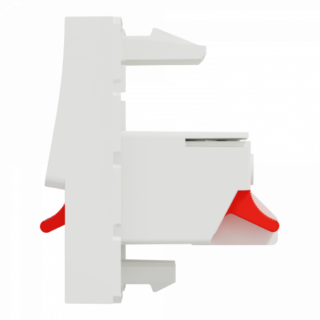 Unica - prise haut-parleur 2 sorties rouge + noir - 2 mod - Blanc - méca seul