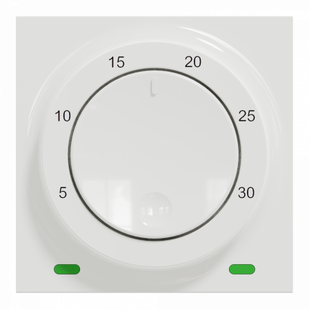 Unica - thermostat chauffage / climatisation - 8A - Blanc - méca seul