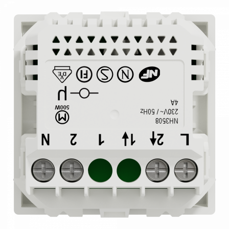 Wiser Unica - interrupteur volet-roulant - 4A - zigbee - blanc - méca seul