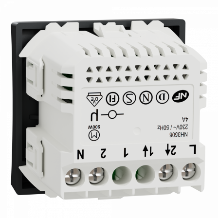 Wiser Unica - interrupteur volet-roulant - 4A - zigbee - anthracite - méca seul