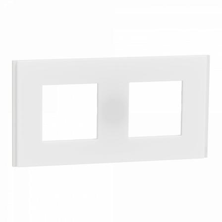 Unica Déco Signature - Plaque de finition - Blanc neige - 2P horiz vert