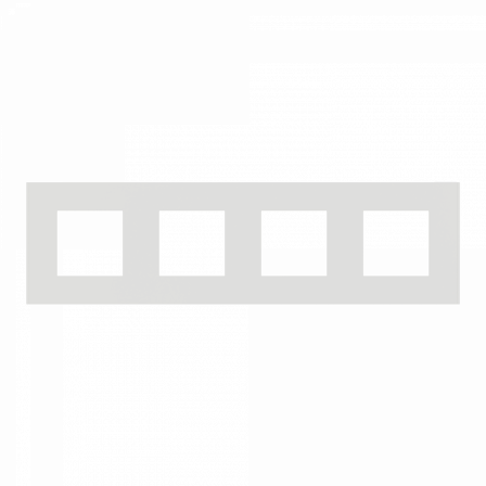 Unica Déco Essentielle - Plaque de finition - Blanc - 4 postes horiz vert