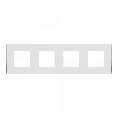 Unica Déco Subtile - Plaque de finition - Blanc liseré argent  - 4P horiz vert