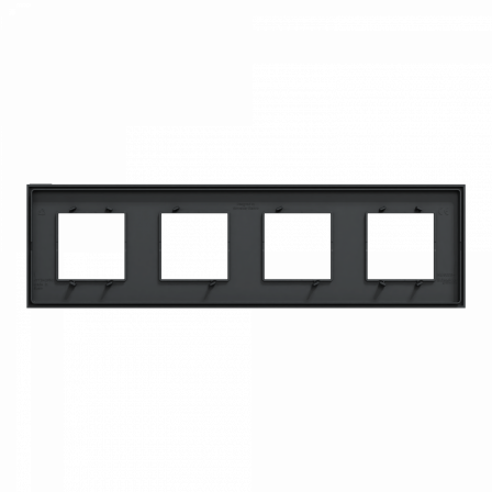 Unica Déco Subtile - Plaque de finition - Anthra liseré cuivre  - 4P horiz vert