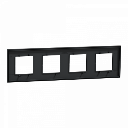 Unica Déco Subtile - Plaque de finition - Anthra liseré cuivre  - 4P horiz vert