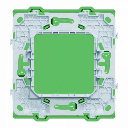Unica - support de fixation 2 modules avec protection de chantier - zamac
