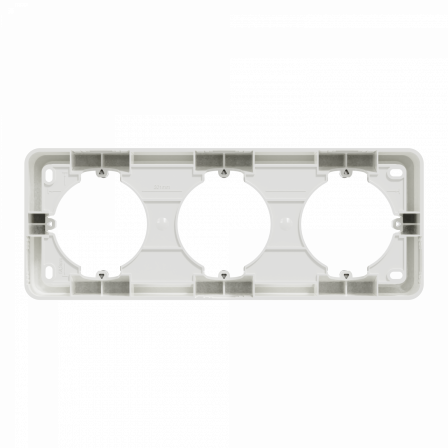 Unica - boîte en saillie - blanc - 3 postes