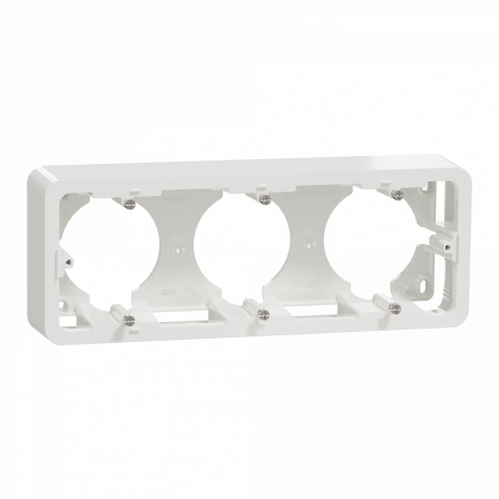 Unica - boîte en saillie - blanc - 3 postes